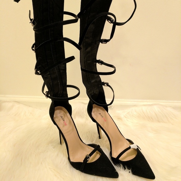 JustFab Shoes - Knee High Gladiator Heels